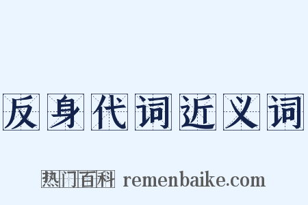 反身代词近义词是什么意思的图片